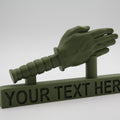 Non-Bladed Knife Hand Desk Collectible thumbnail 2